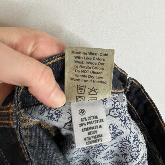 Big Star Women's Jeans Size 27 Long Flare Leg Dark Wash Mid Rise Blue Denim - Picture 7 of 8